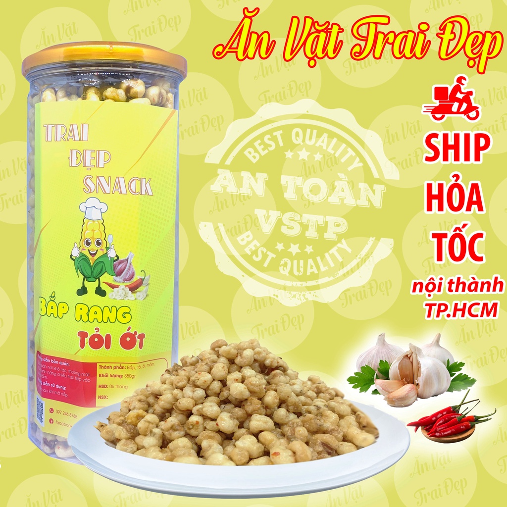 Bắp Rang Tỏi Ớt Trai Đẹp 350G