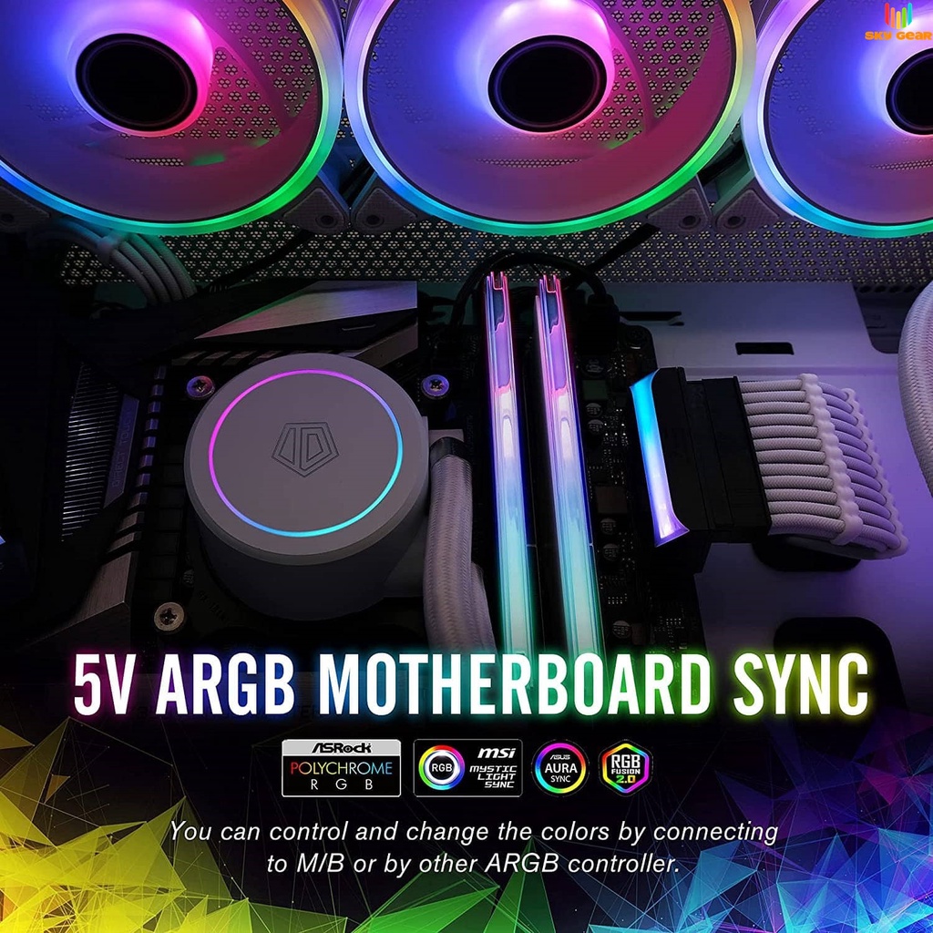 Chuyển góc đảo góc 90 độ chân nguồn 24pin LED ARGB