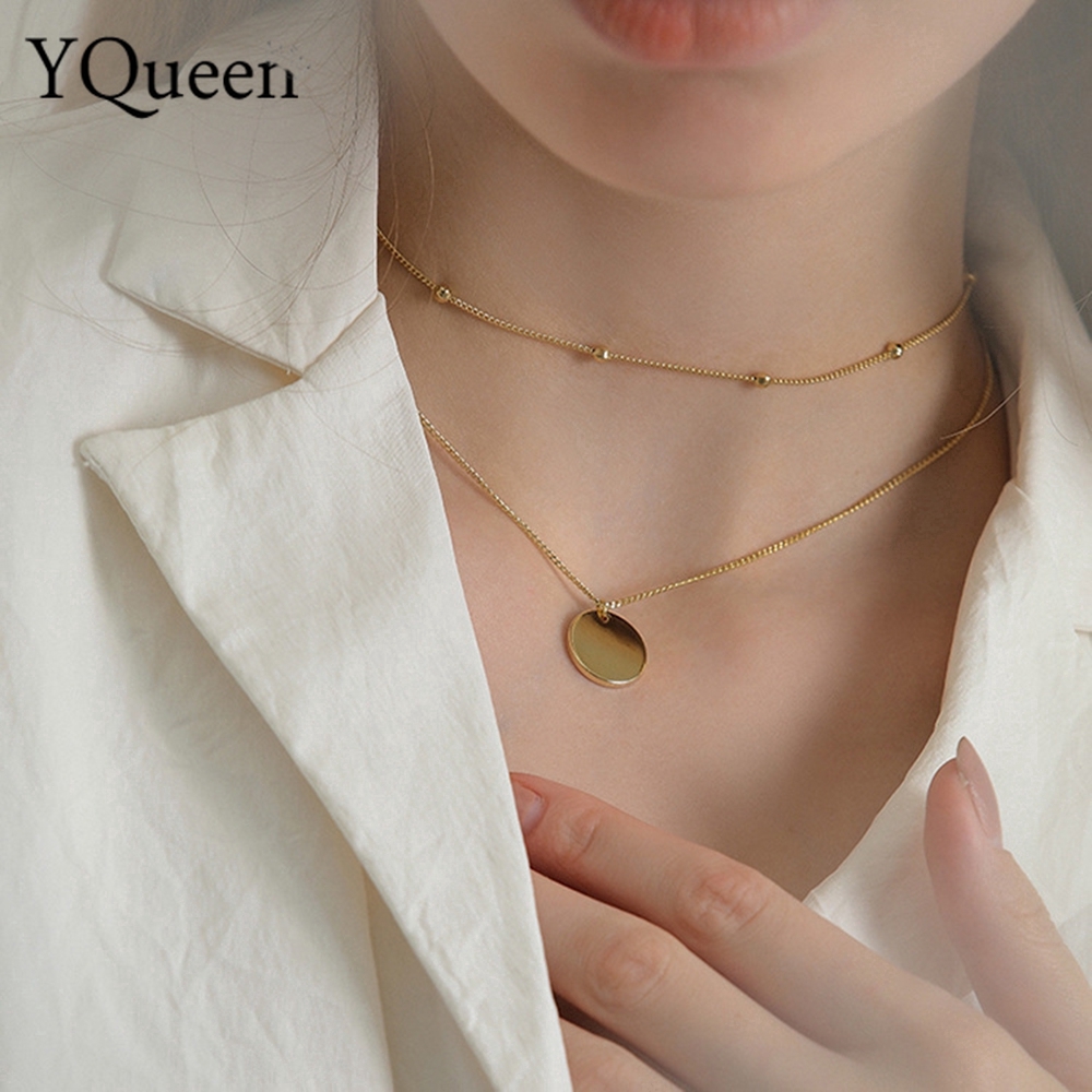 Dây chuyền kim loại 2 lớp xinh xắn thời trang cổ điển cho nữ