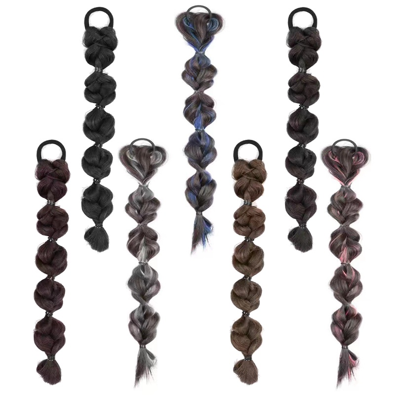 Tóc Giả Thắt Bím Đuôi Ngựa Bằng Sợi Tổng Hợp Co Giãn Cao Tự Nhiên Cho Nữ