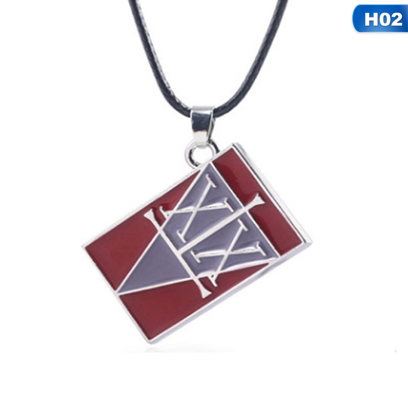 flowersqueen Vòng Cổ Mặt Vuông Kim Loại Độc Đáo Cho Nam