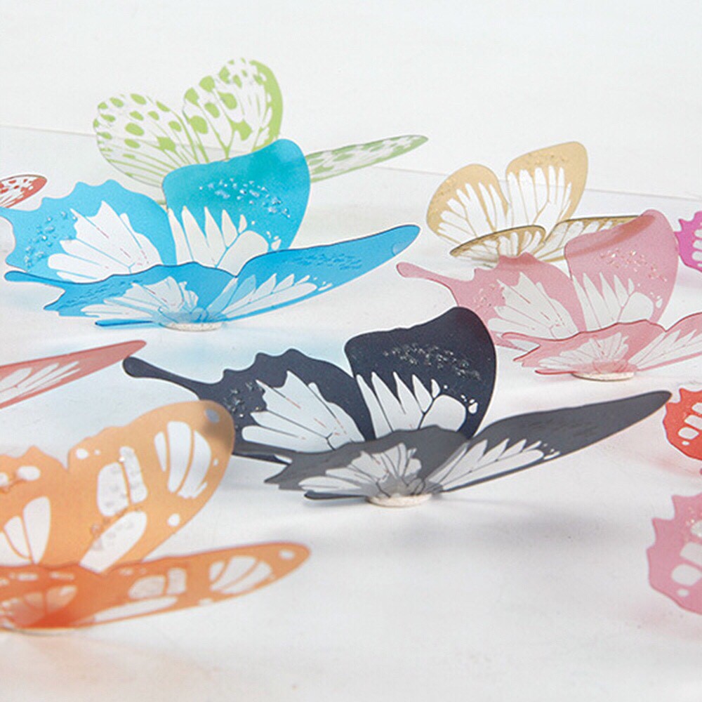 Sét 18 bướm dán 3D trang trí tường