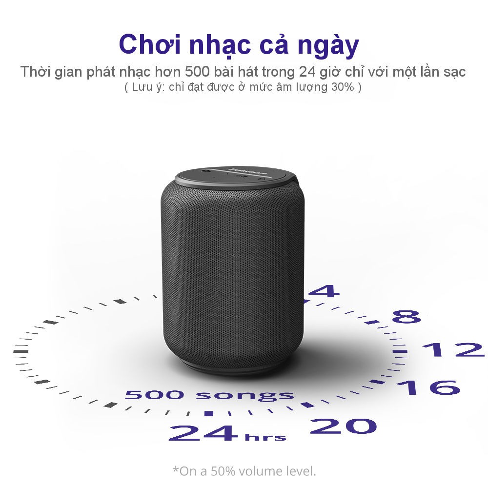 Loa Bluetooth 5.0 ngoài trời chống thấm nước IPX6 15W chơi nhạc tối đa 24 giờ Tronsmart Element T6 Mini - TM-364443