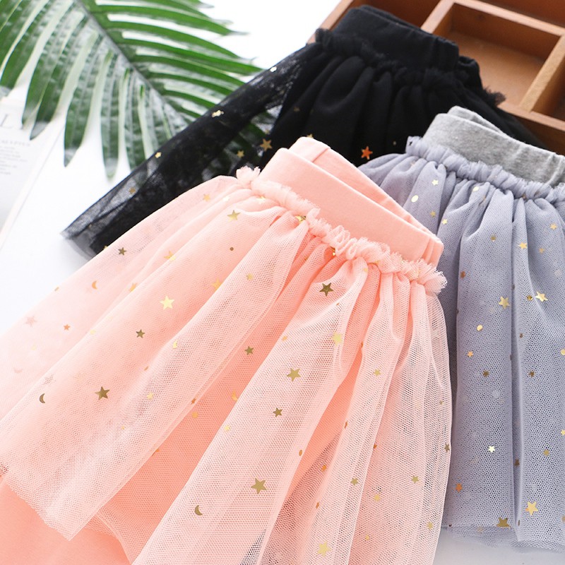 Quần legging phối váy lưới xinh xắn đáng yêu cho bé gái