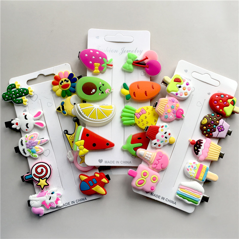 Set 8 / 10 Kẹp Tóc Hình Trái Cây Dễ Thương Cho Bé