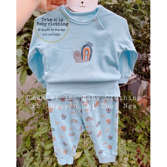 LULLABY- Bộ bé trai dài tay thu đông cao cấp chất Cotton mịn