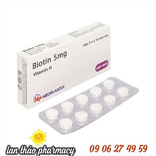 VIÊN UỐNG DƯỠNG TÓC BIOTIN HỘP 20 VIÊN - VITAMIN H