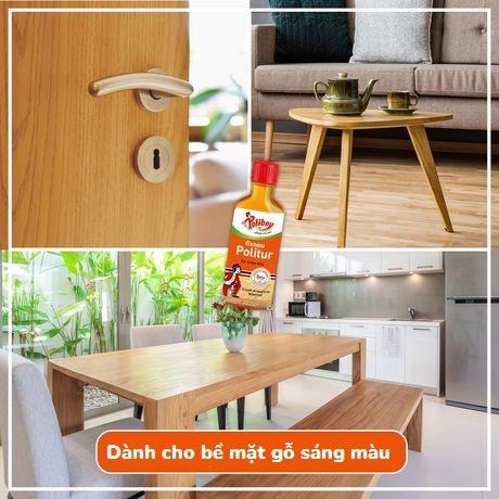 Dung Dịch Đánh Bóng Bề Mặt Gỗ POLIBOY Làm Mới Bề Mặt Nội Thất 100ml