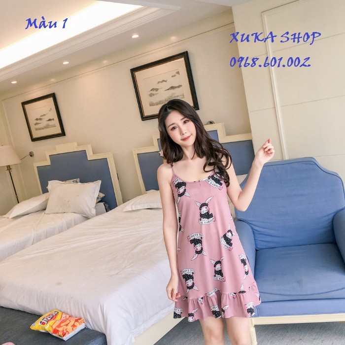 VÁY NGỦ KUTE CÓ MÚT - HÀNG LOẠI 1 CÓ TÚI ZIP NXKA007 | BigBuy360 - bigbuy360.vn