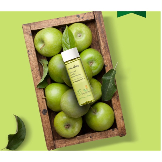 TẨY TRANG MẮT MÔI TÁO INNISFREE APPLE SEED LIP EYE REMOVE