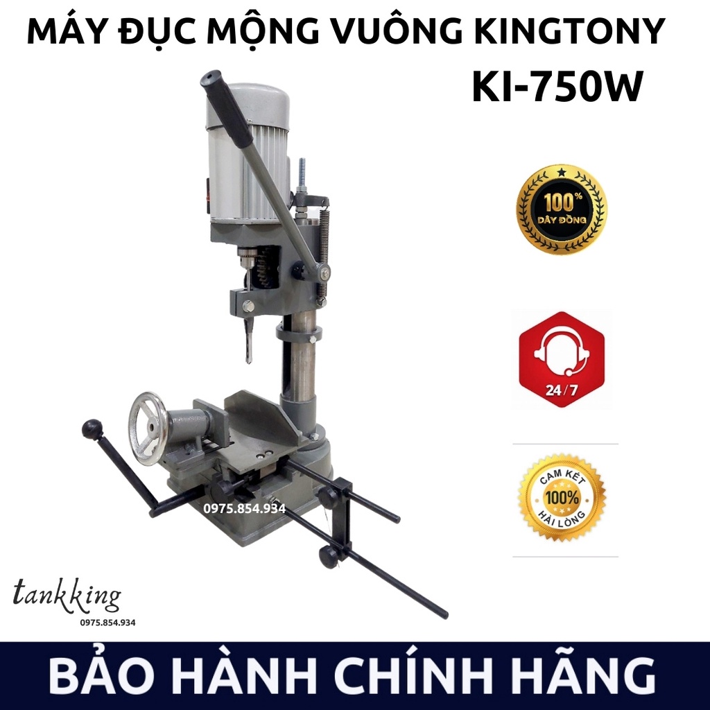 Máy Đục Mộng Vuông kingtony, công suất 750w moto dây đồng 100%