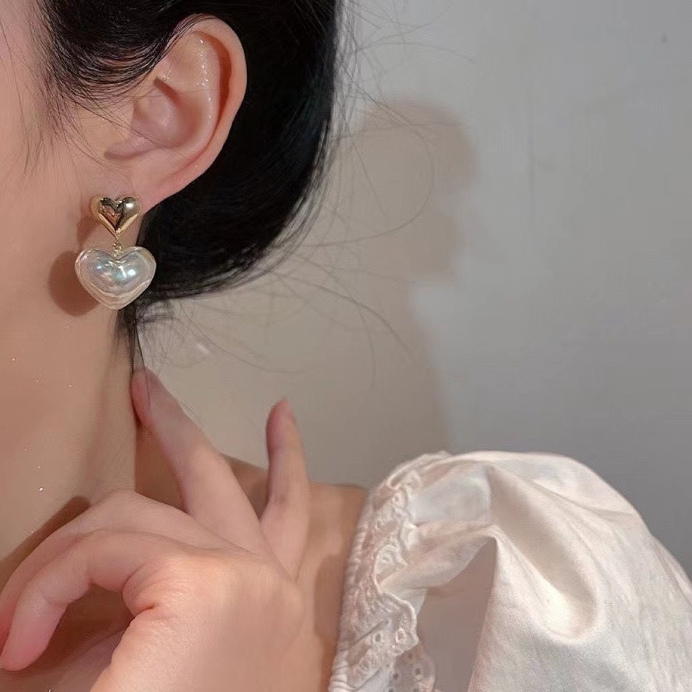 Bông Tai Hình Đuôi Cá Đính Ngọc Trai Cao Cấp Thời Trang