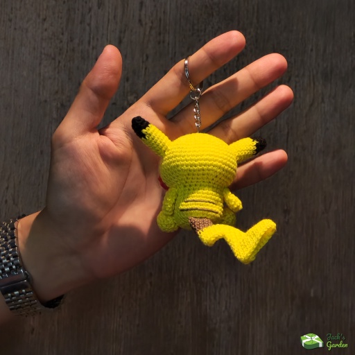 Móc khóa Pikachu bằng len handmade