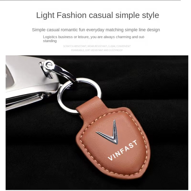 Móc Chìa Khóa Bằng Da Và Hợp Kim Cho Xe Vinfast vf8 VF9 VF E34 VF E34 VF5 VF7 LUX2.0