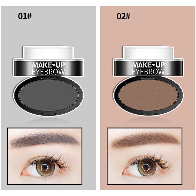 Bột in chân mày Bioaqua Make Up Eye Brown ( 2 khuôn + Phấn mày + Cọ)