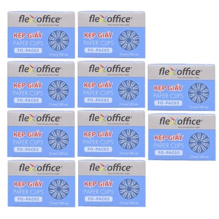 Hộp 100 Cái Kẹp Giấy Flexoffice Fo-Pac02 (31mm)
