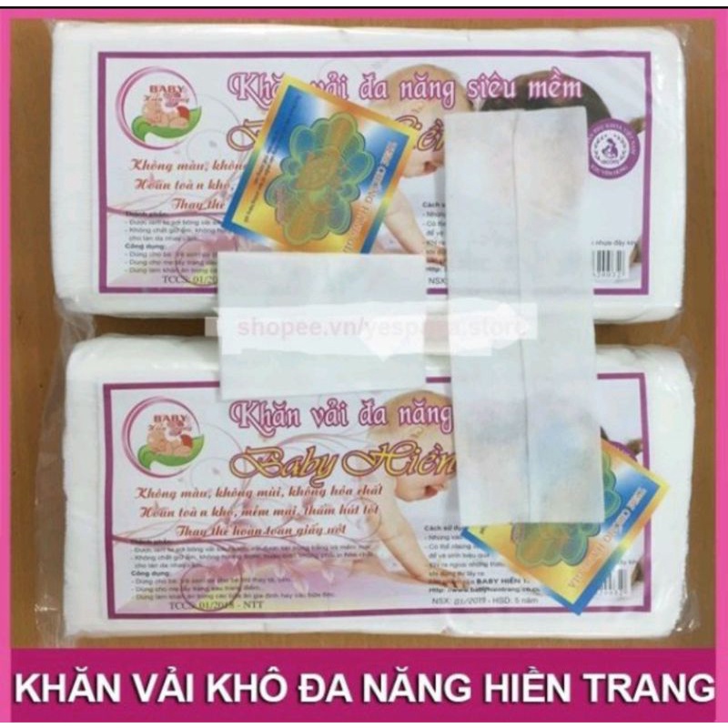 Khăn khô đa năng baby hiền trang, loại to 200g, sản phẩm tiện dụng làm khăn khô khăn ướt đều được, an toàn, tiết kiệm