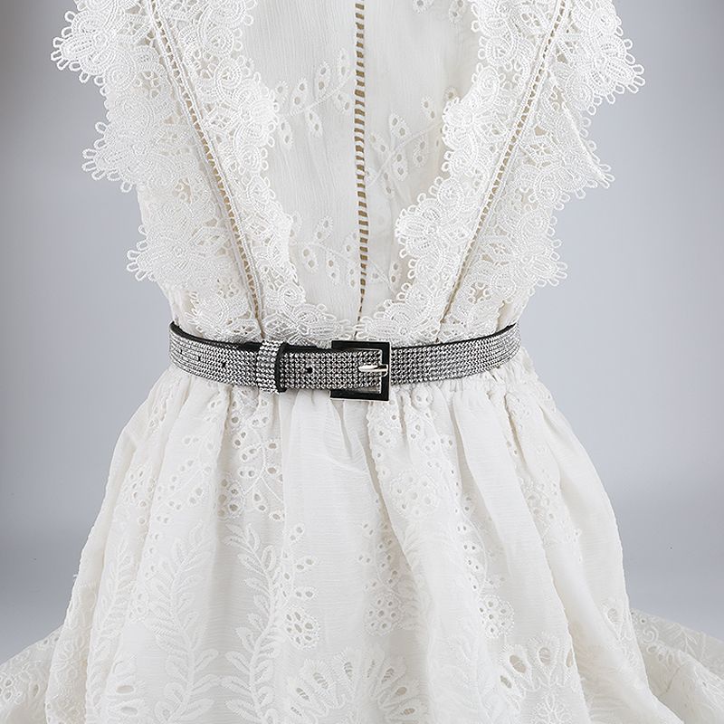 Toàn Bộ Thắt Lưng Đính Kim Cương Giả Cao Cấp Thời Trang Theo Phong Cách Âu Mỹ