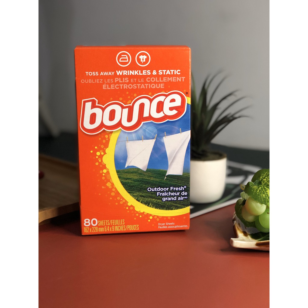 Giấy thơm quần áo Bounce ( Dùng cho máy sấy) 80 tờ-Nhập khẩu chính hãng P&G Mỹ-Giá tốt