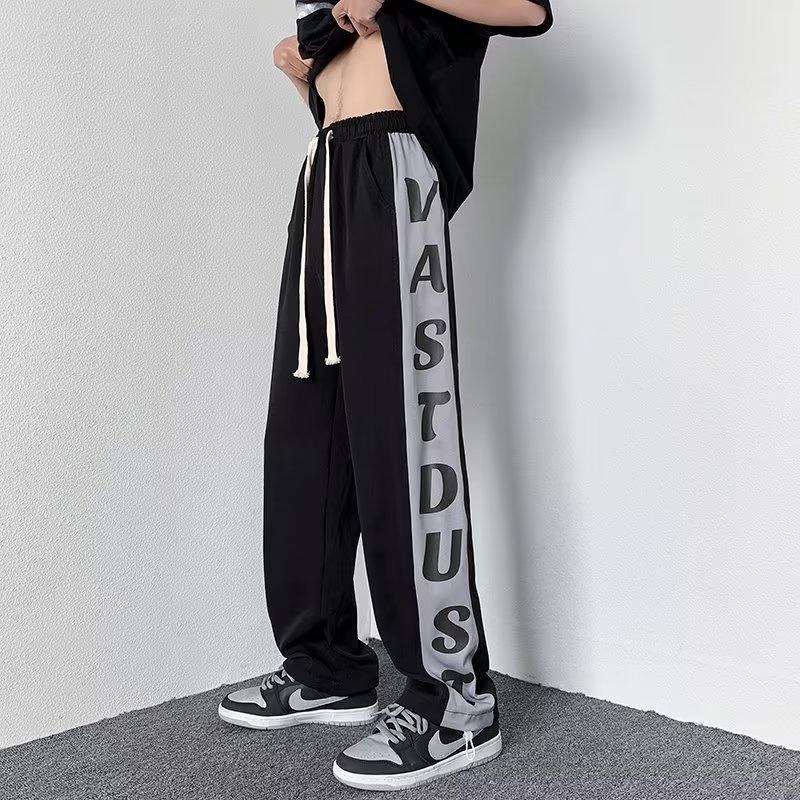 Quần ống rộng Họa Tiết Kẻ Sọc Phong Cách Nhật Bản Thời Trang Cho Nam size M-3XL