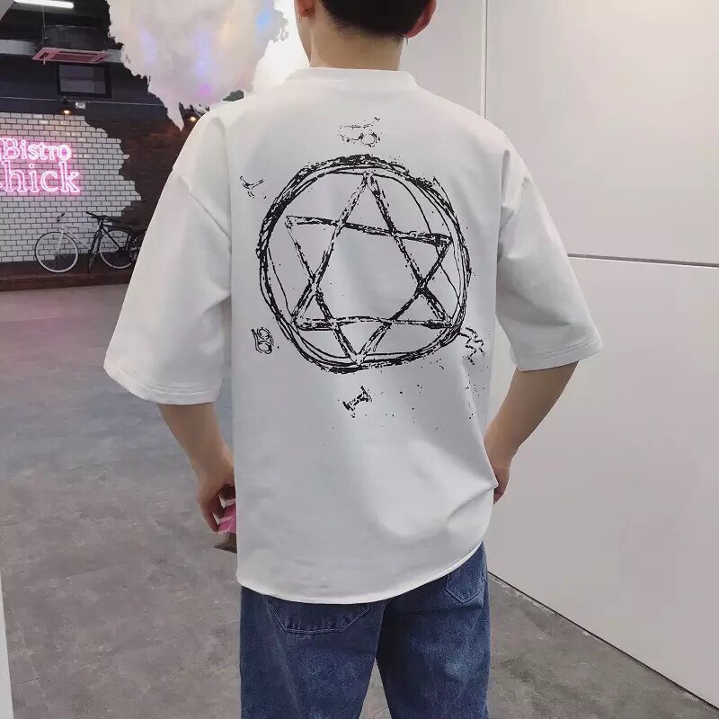 &lt; FREESHIP &gt; Áo thun tay lỡ chất cotton mềm mịn nam nữ hàng y hình
