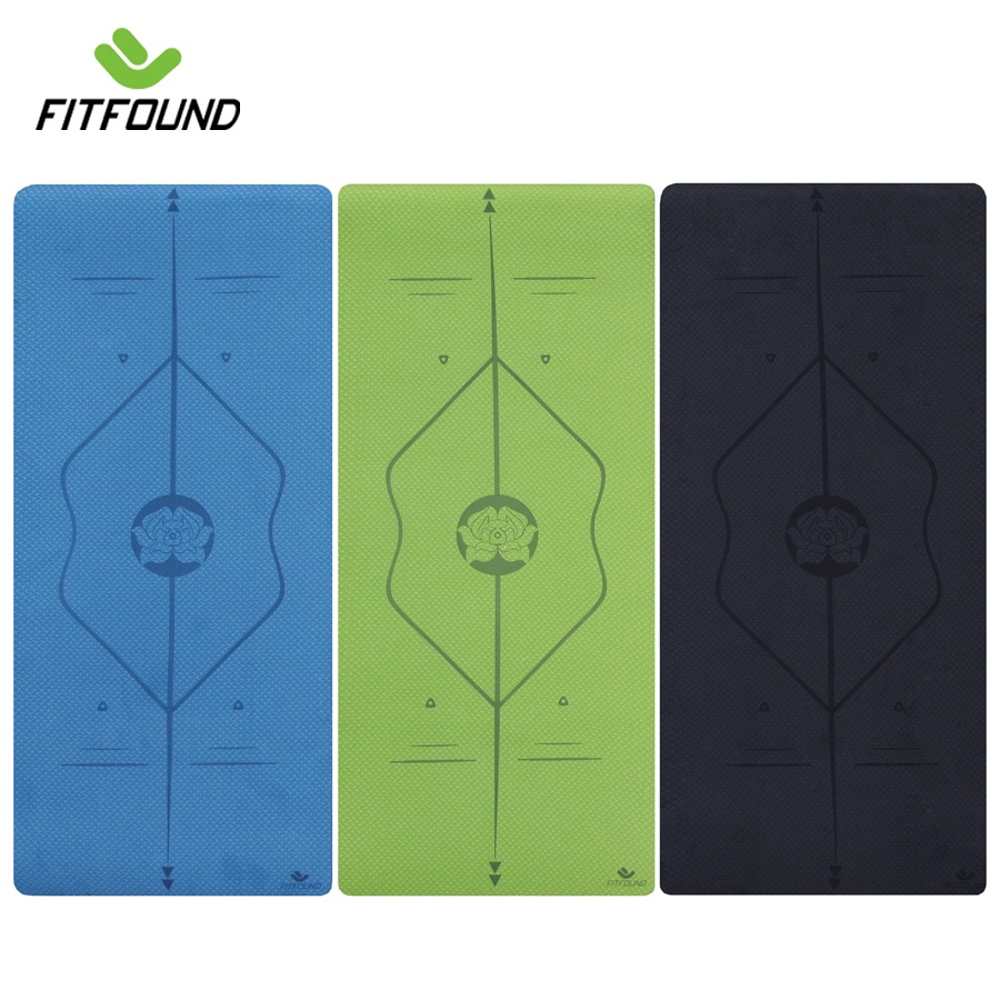 Thảm tập gym yoga pilates dày 10mm siêu êm siêu rộng 183 * 80 cm chống trơn trượt tốt tặng kèm dây buộc thảm