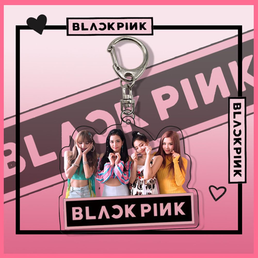 Borage Móc Khóa Hai Mặt Bằng Acrylic Trong Suốt In Hình Nhóm Nhạc Blackpink