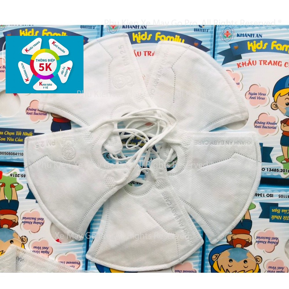 [KHẨU TRANG] Hộp 10 Khẩu Trang Kháng Khuẩn Kids Family Bé Từ 5 - 12 Tuổi