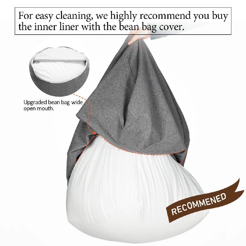 Bean Bag Liner Túi lót đựng hạt cho ghế lười hình giọt nước 100*120cm dành cho cả người lớn và trẻ em