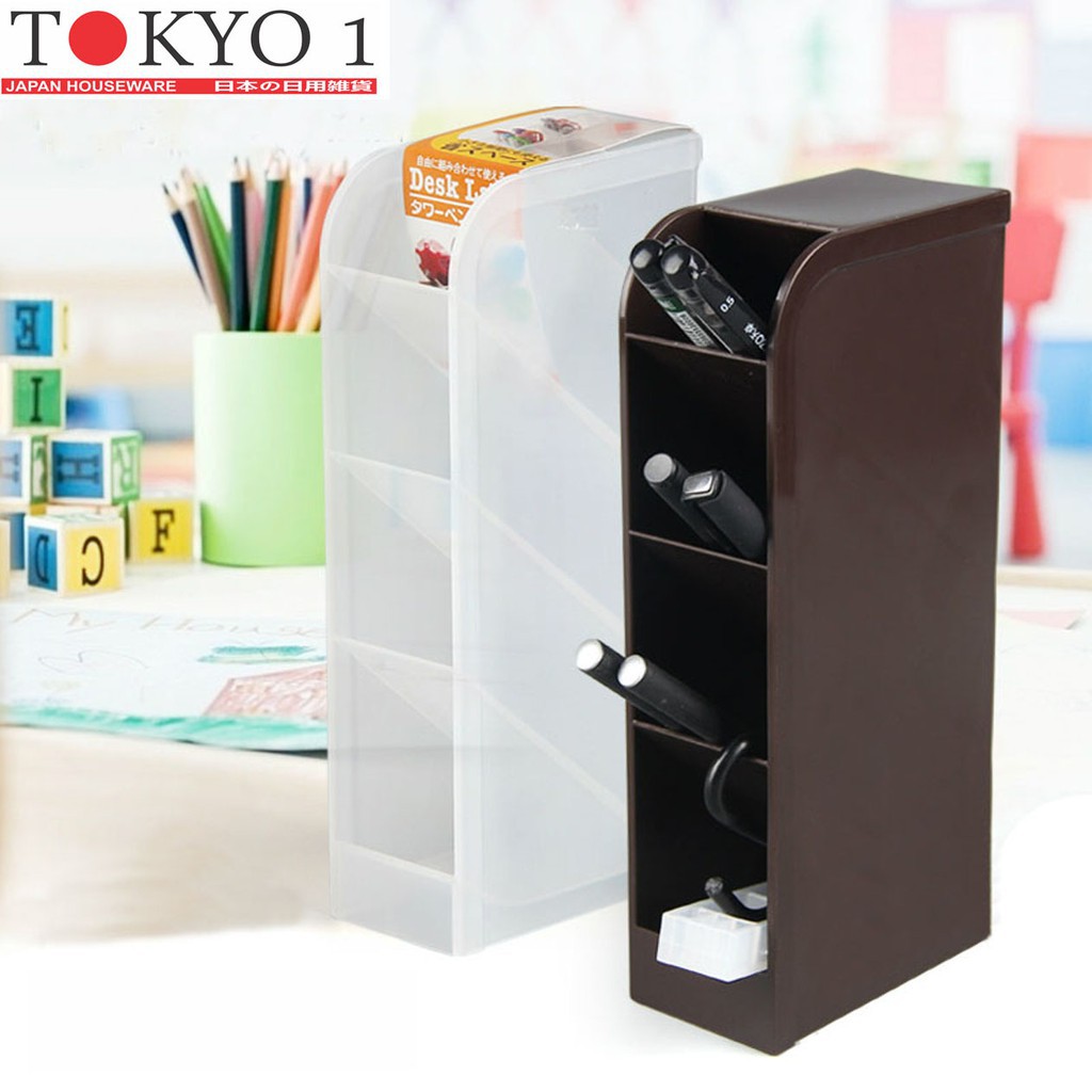 Tháp đựng bút để bàn và các loại dụng cụ văn phòng phẩm YAMADA Nhật Bản