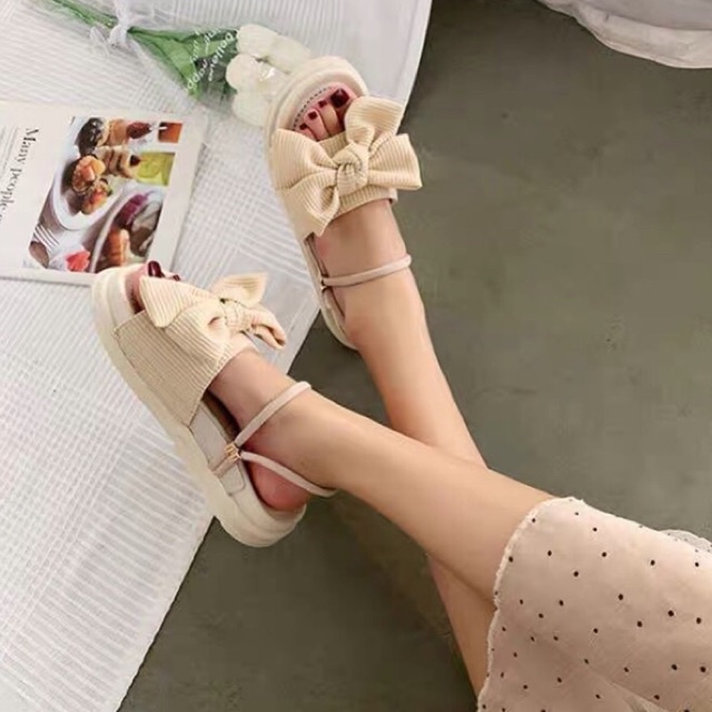 Sandal phối nơ