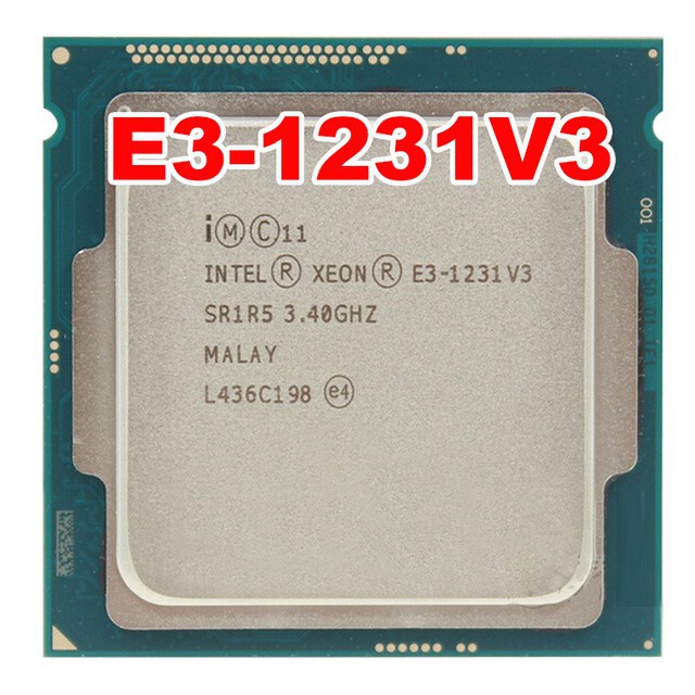 Bộ vi xử lý intel Xeon E3 1231 V3 3.4GHz / 8MB / Socket 1150 (Haswell) SỨC MẠNG i7 4770