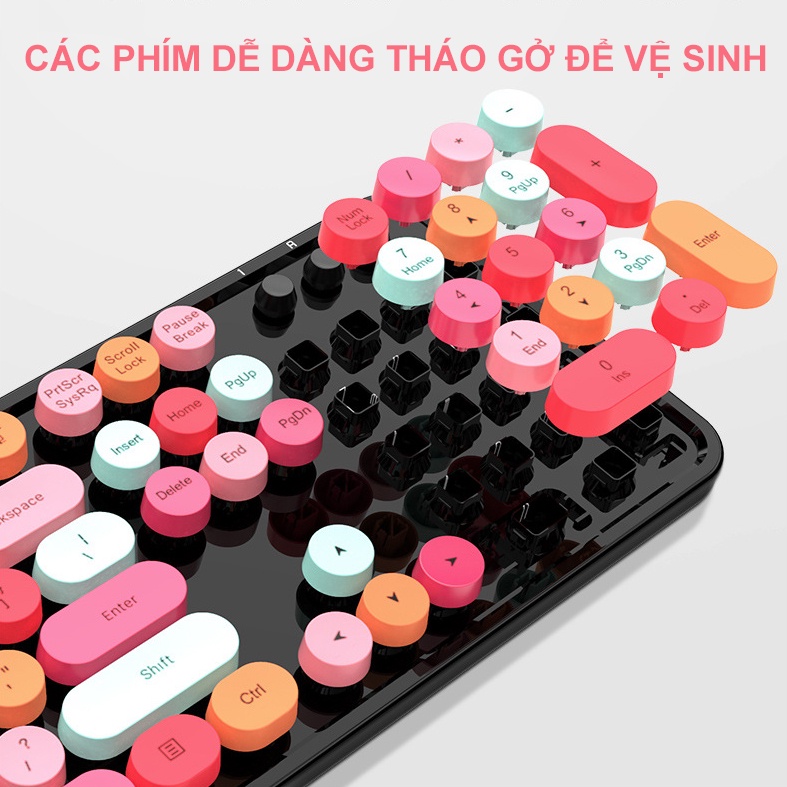 Bàn phím, Combo Bàn phím và Chuột không dây MOFii Sweet Hàng chính hãng | Bộ siêu tập Cute Hót nhất Châu A