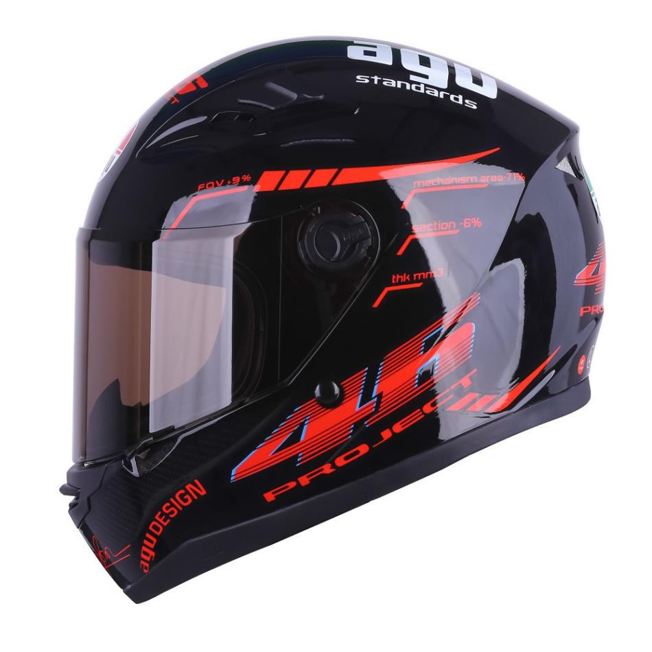 NÓN BẢO HIỂM AGU TEM PHẢN QUANG - RÙA - CÁ TẶNG TÚI ĐỰNG NÓN - ASA HELMETS