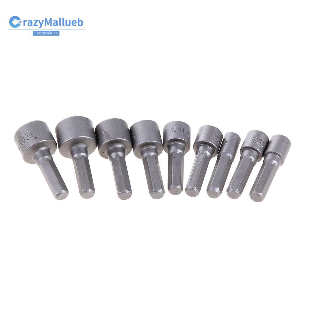 Bộ 9 Đầu Vặn Ốc Vít 1 / 4 Inch 5-13mm