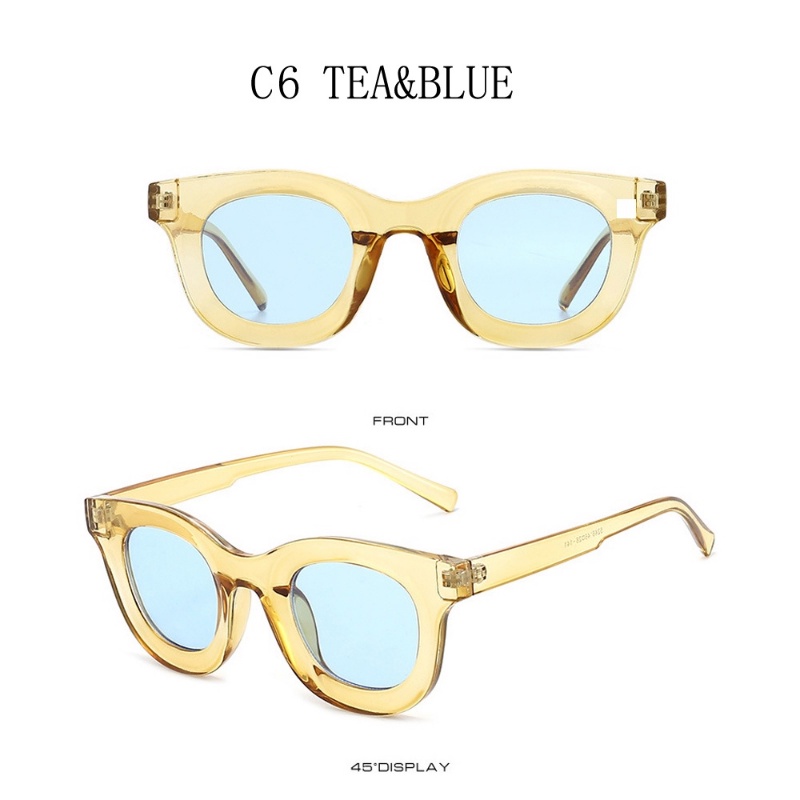 Kính Mát Gọng Tròn Chống Tia Uv400 Phong Cách Âu Mỹ Cổ Điển Thời Trang Cho Nữ