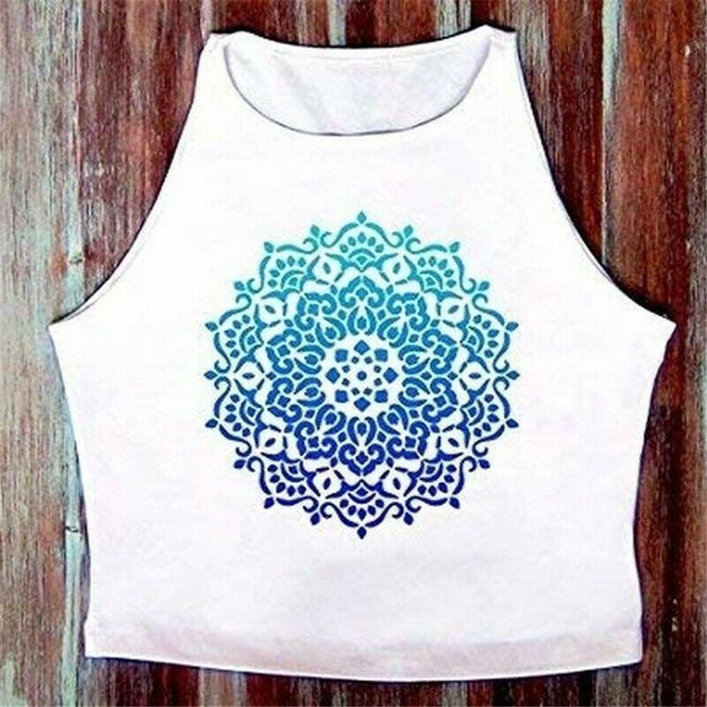 Set 6 Khuôn Vẽ Trang Trí Tường Hình Cầu Vồng Mandala