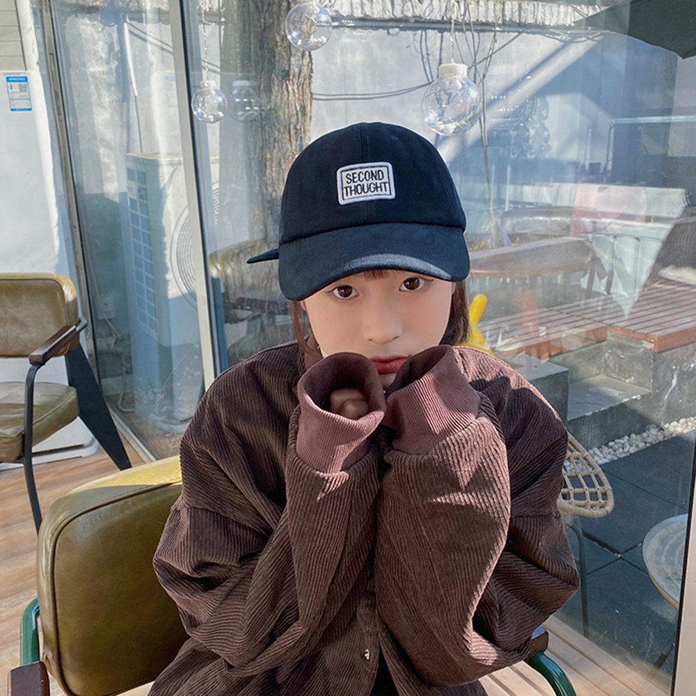 Nón Lưỡi Trai Nam Nữ Chất Nhung Thêu Chữ Second Thought, Mũ Kết Unisex