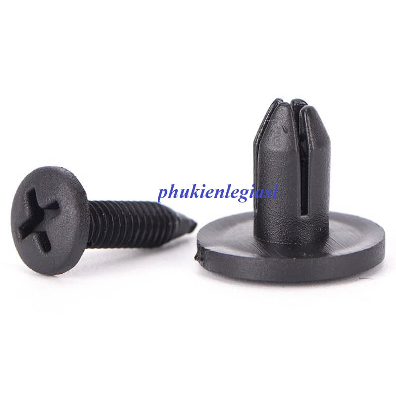 Nút Vít Nhựa 6mm Màu Đen Thay Thế Cho Xe Hơi hàng OEM Mitsubishi grandis