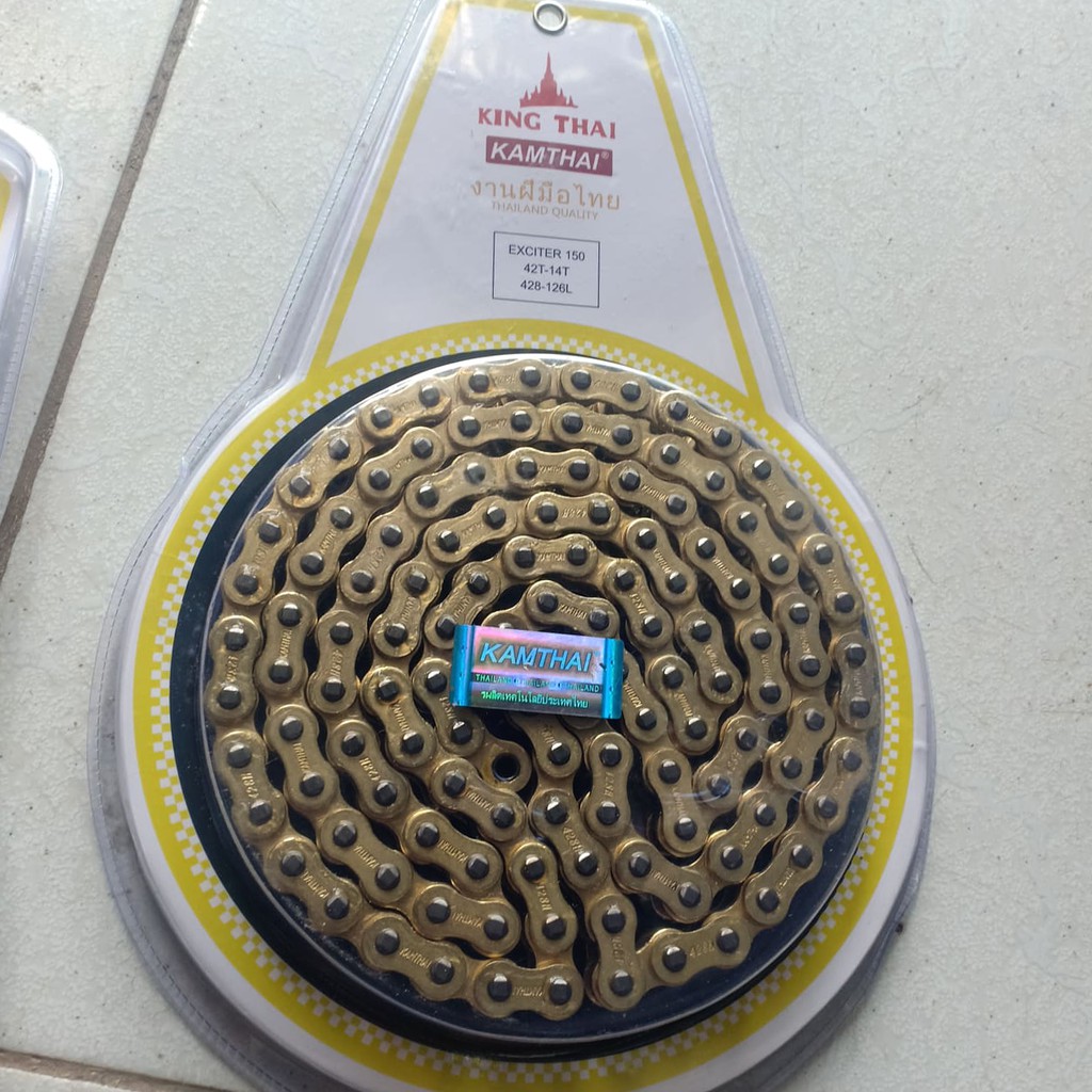 Nhông sên đĩa exciter winer 150 Thai xích vàng