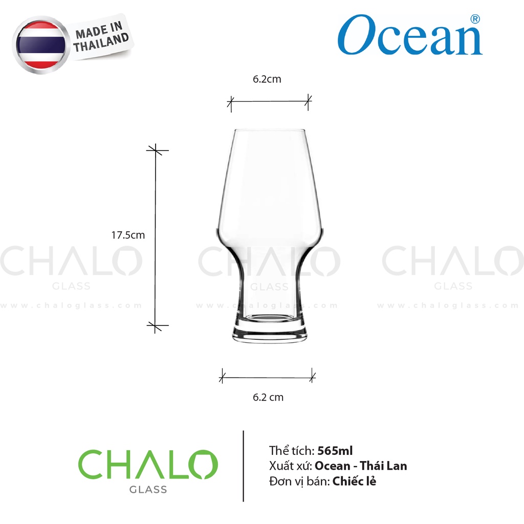 Ly bia thủ công thuỷ tinh Ocean Craftmhan Tumbler 565ml - 3220