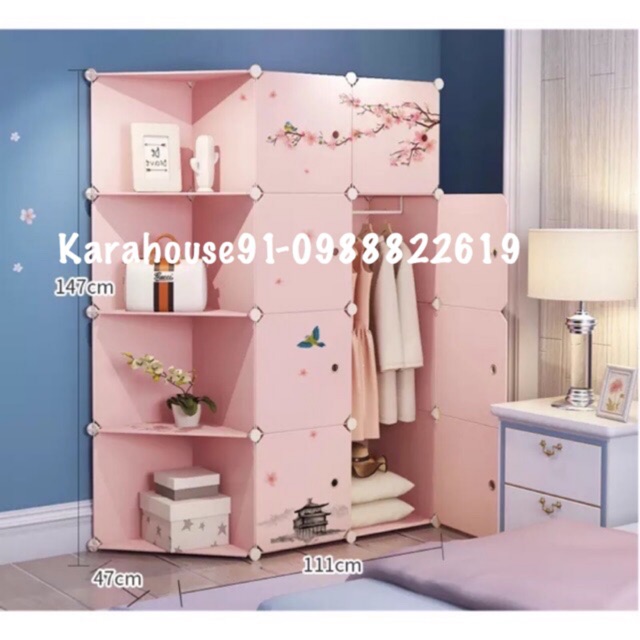 [TẶNG 1 MÓC CÀI 20K] TỦ NHỰA GHÉP 8+4 KỆ ĐỂ ĐỒ ĐA NĂNG SÂU 47cm. Tặng 1 treo đồ.