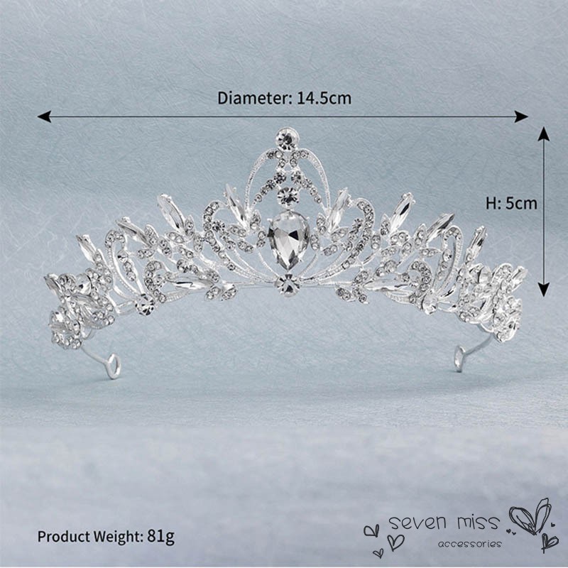 Restore Ancient Ways Palace Wind Elegant Crown is White Gauze Alloy Set Diamond Europe and America H