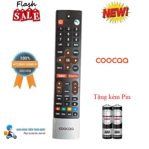 Remote Điều khiển tivi Coocaa giọng nói- Hàng mới chính hãng theo máy Coocaa 100% Tặng kèm Pin!!!