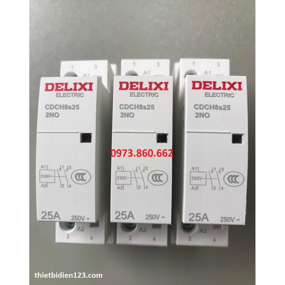 Khởi 1 pha DELIXI 25A - Contactor 1 Pha 25A loại tốt -TBĐ