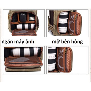 Balo máy ảnh Canvas cao cấp Batik_272.