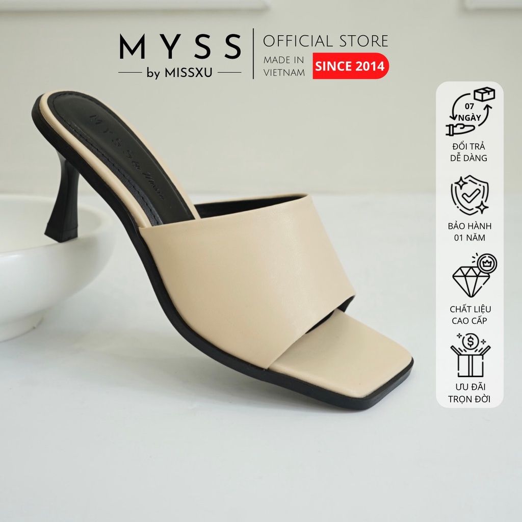 Giày sục mũi vuông bản ngang 7 cm MYSS - SU123