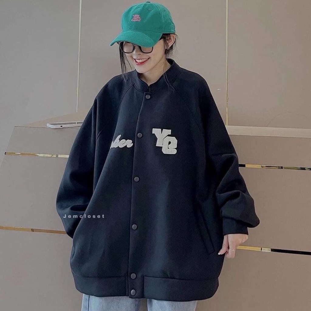 Áo Cardigan Baker nỉ bông dáng rộng