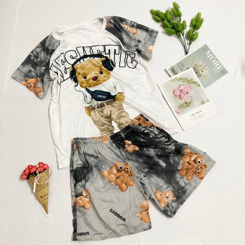 Đồ bộ mặc nhà freesize từ 40-45kg , đồ bộ cho nữ, cho bé gái lớn thun mềm - B03