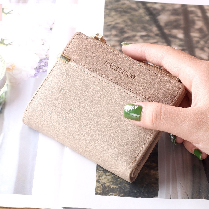 Ví nữ cầm tay mini ngắn nhiều ngăn nhỏ gọn bỏ túi cute dễ thương LUKAMO VD413 | BigBuy360 - bigbuy360.vn